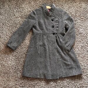 Beth Bowley Black and White Knit with Pink Lining